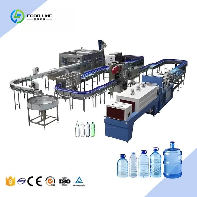 Automatic 5 Gallon Water Filling Machine Production Line 220V 380V 415V Easy Operation Bottle Filling Equipment Custom