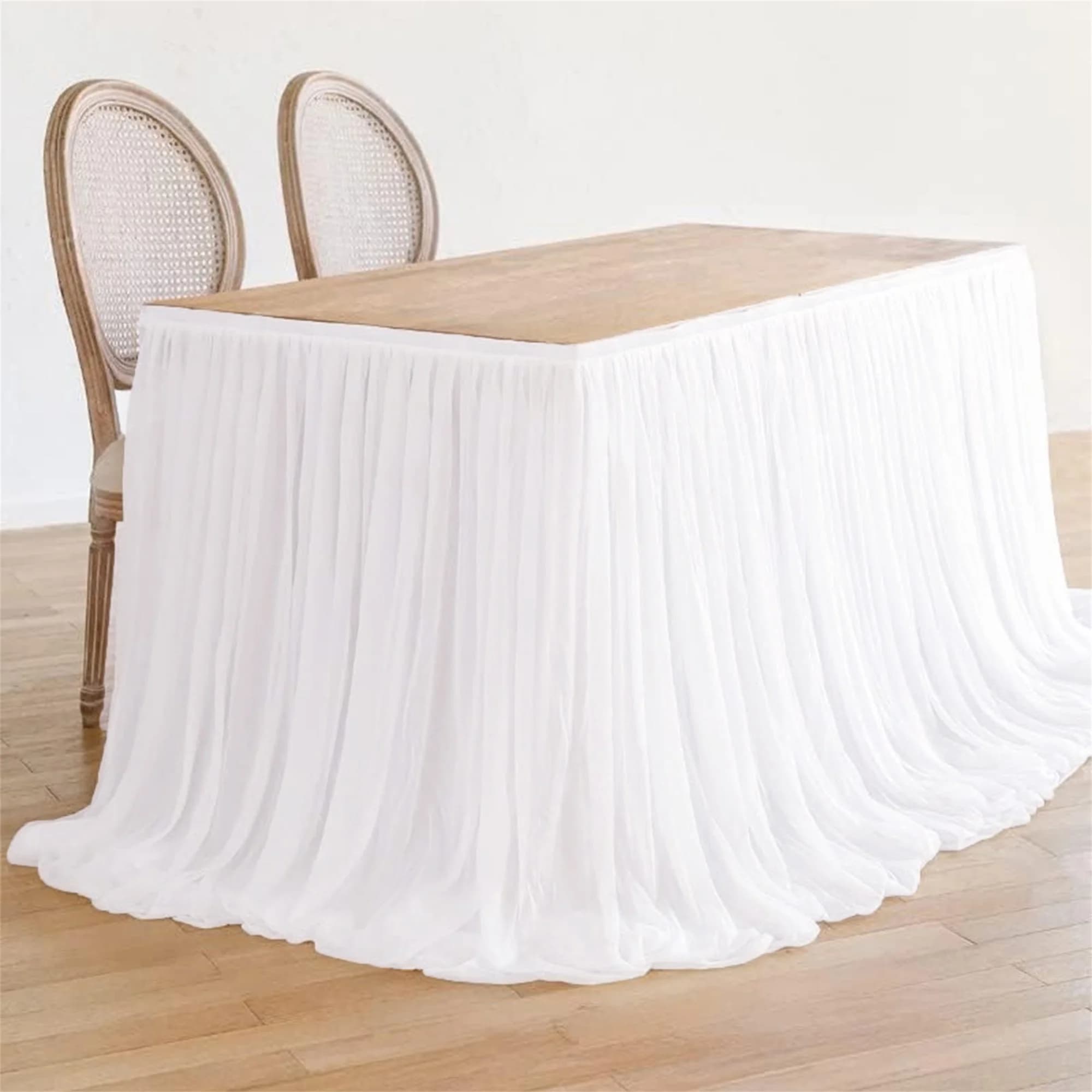 Lussuosa gonna da tavolo in tulle per decorazioni per ricevimenti di nozze - Elegante copritavolo per eventi speciali e celebrazioni