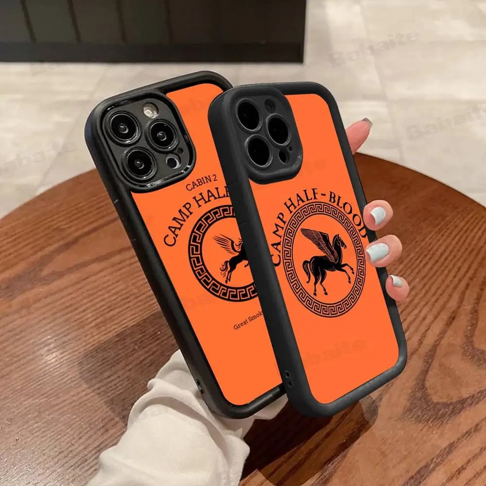 Custodia Protettiva Antiurto P-Percy J-Jackson Poseidon Camp per iPhone 11 12 13 14 15 16 17 Pro Max Plus