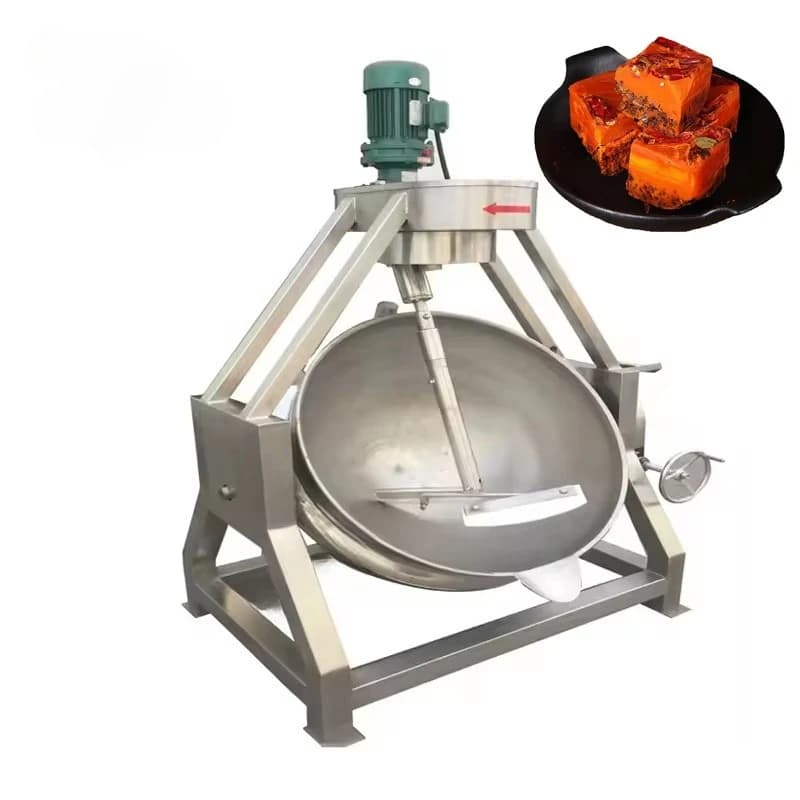 Manual Tilting Chili Sauce Frying Pan Cooking Pot Planetary Stirring Frying Pan Tomato Sauce Frying Kettle