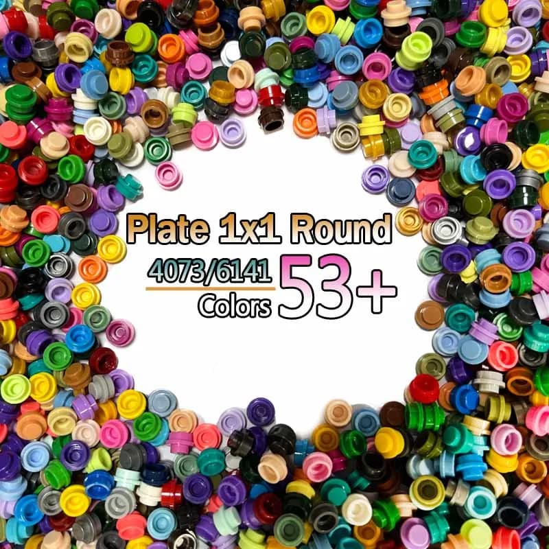 Piatto Rotondo 1x1 FAI DA TE Pixel Art Remix Pittura 53 + Colori Building Block MOC Parti di Mattoni Mosaic Maker Giocattoli 4073/6141 300 pz/lotto