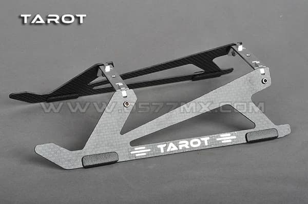 CF Set pattini di atterraggio in fibra di carbonio per Trex 450 450PRO 470 450L 480 470L RC Elicottero Heli Tarot Align Turnigy KDS GL470 TL2775