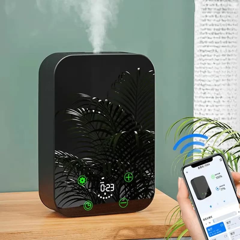 Intelligent water-free diffuser Aromatherapy diffuser for essential oils Capacity 150 ml 300 m3 Large space for Home Office Store Hotel