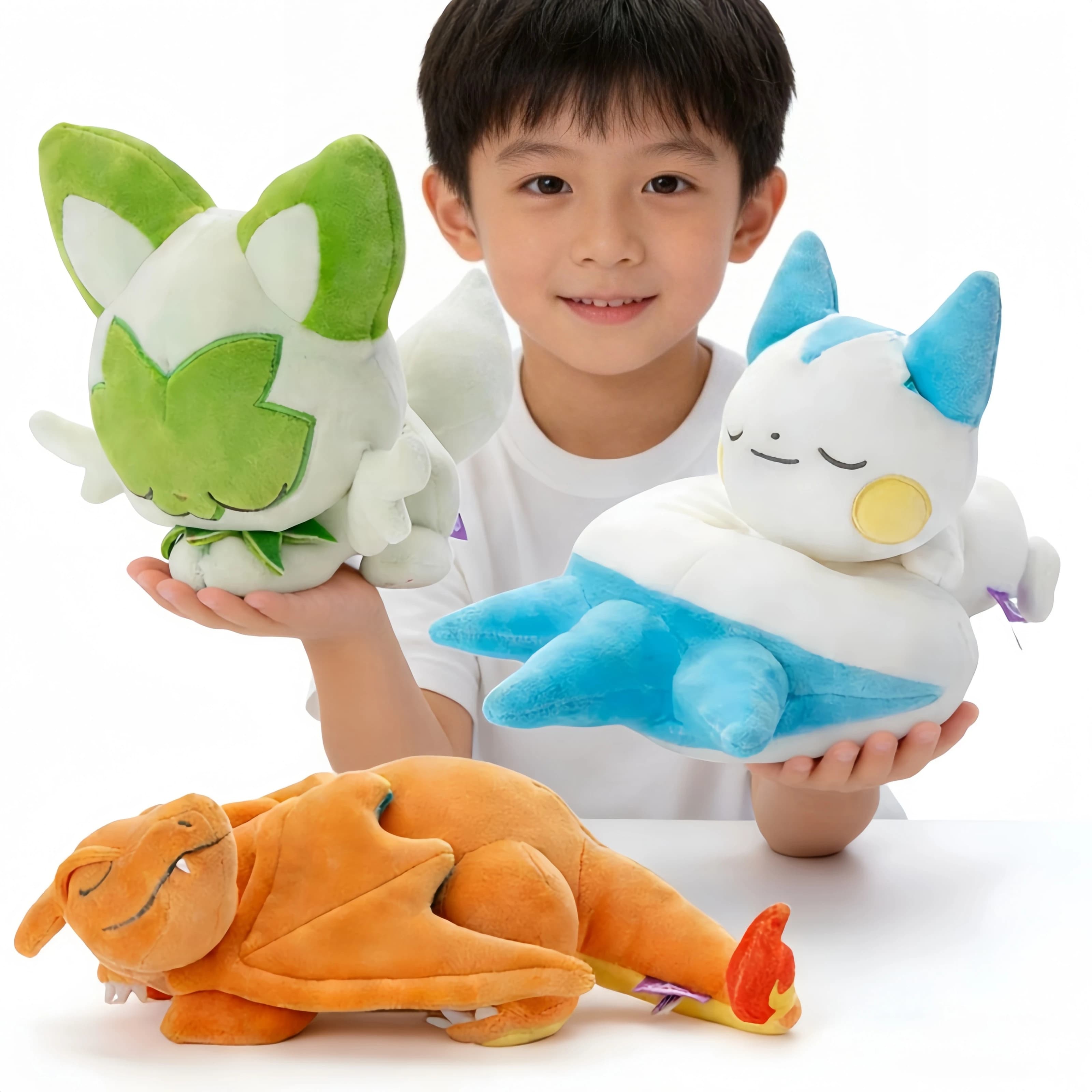 Peluche Pokémon Serie Dormiente: Pikachu, Sylveon, Leafeon, Gengar, Sprigatito, Pachirisu, Piplup, Charizard - Regalo
