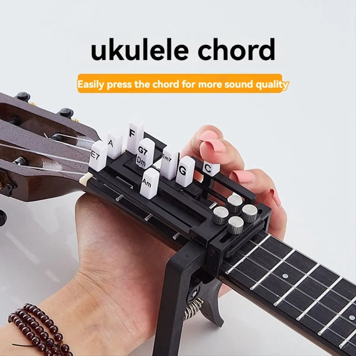 Strumento di Apprendimento per Chitarra ABXI, Pressore di Accordi per Chitarra, Trainer di Accordi per Ukulele, Sistema di Apprendimento Accordi per Principianti di Chitarra