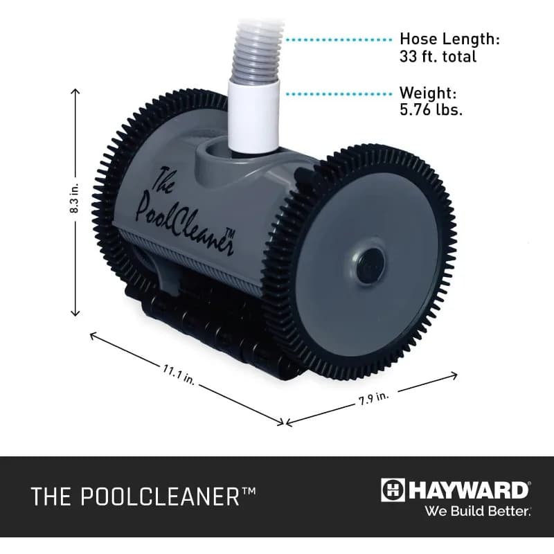 Hayward W3PVS20GST Poolvergnuegen Suction Pool Cleaner for In-Ground Pools up to 16 x 32 ft. (Automatic Pool Vacuum), Gray