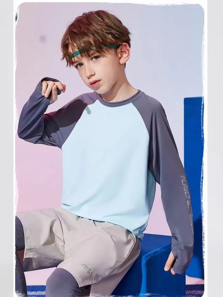 Kids' Quick Dry Sportswear Long Sleeve T-Shirt Running Training Clothes High Elasticity UV Protection Spring Summer New Style...