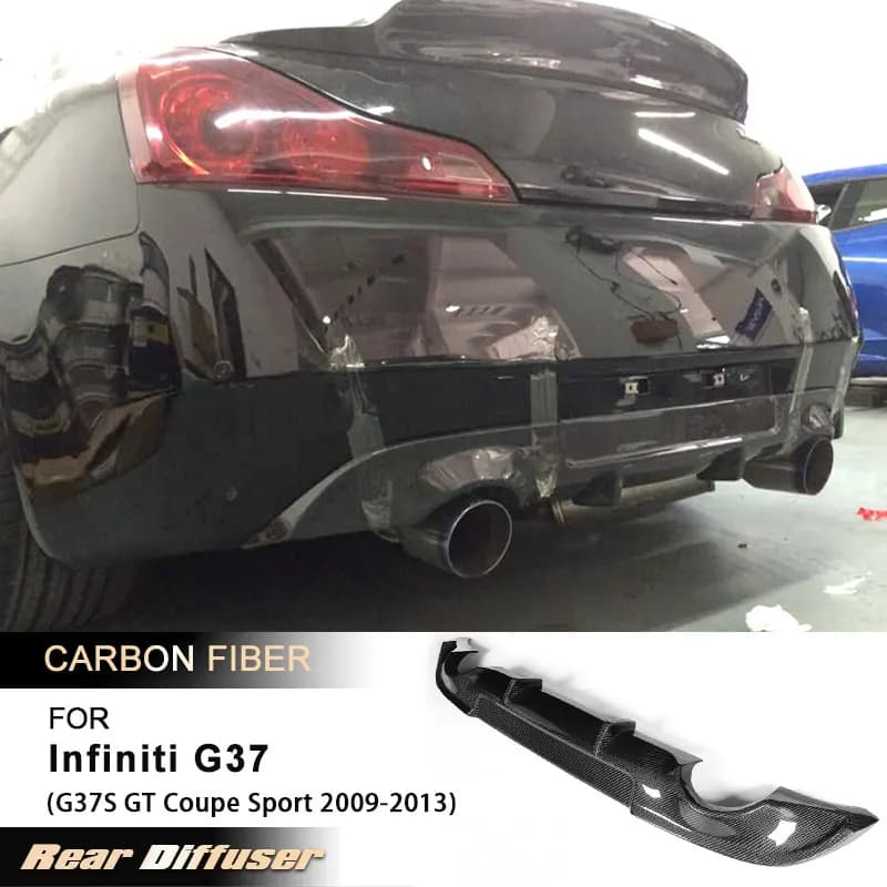 Auto Rear bumper Diffuser Lip For Infinite G37 G37S 2-Door Sport 2009-2013 Non-adatta Mercato USA Add Rear Lip To Carbon Fiber FRP