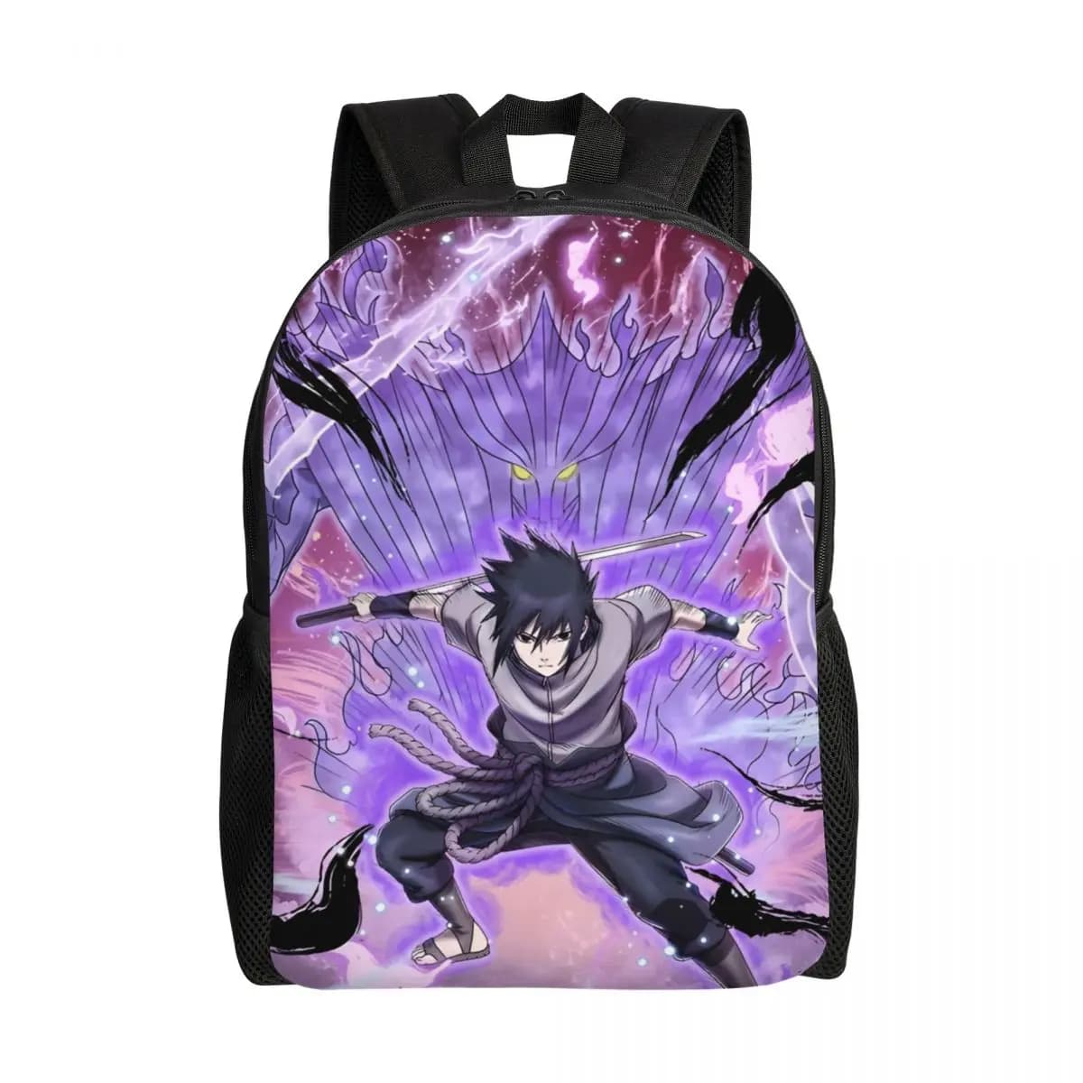 Zaino da Viaggio Personalizzato Cool N-Narutoes S-Sasukes, Borsa per Computer e Libri per Uomo e Donna, Zaino Anime per Studenti Universitari