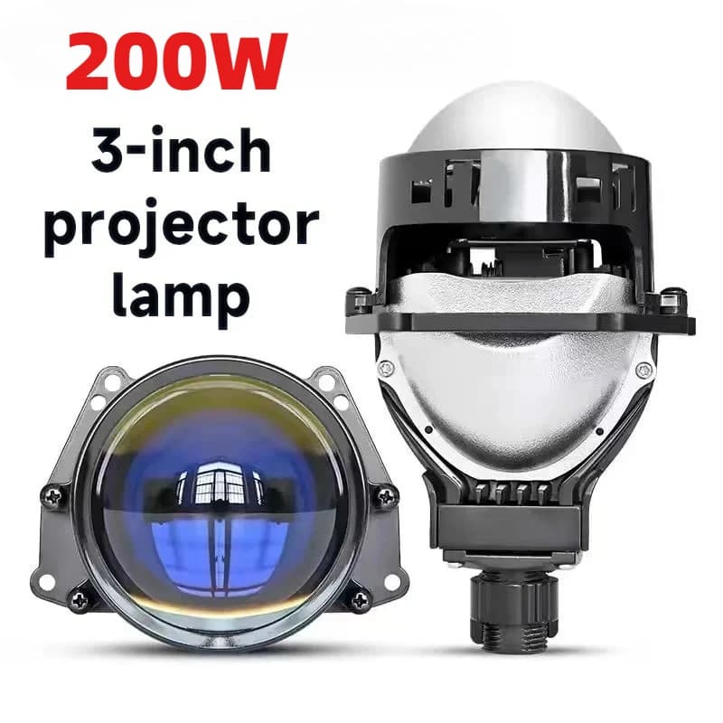 2pcs 3 Inch Bi LED Projector Lenses For Headlight Hella 3R G5 200W 6000K Auto Lamp Car Lights Retrofit Kits Hyperboloid Lens