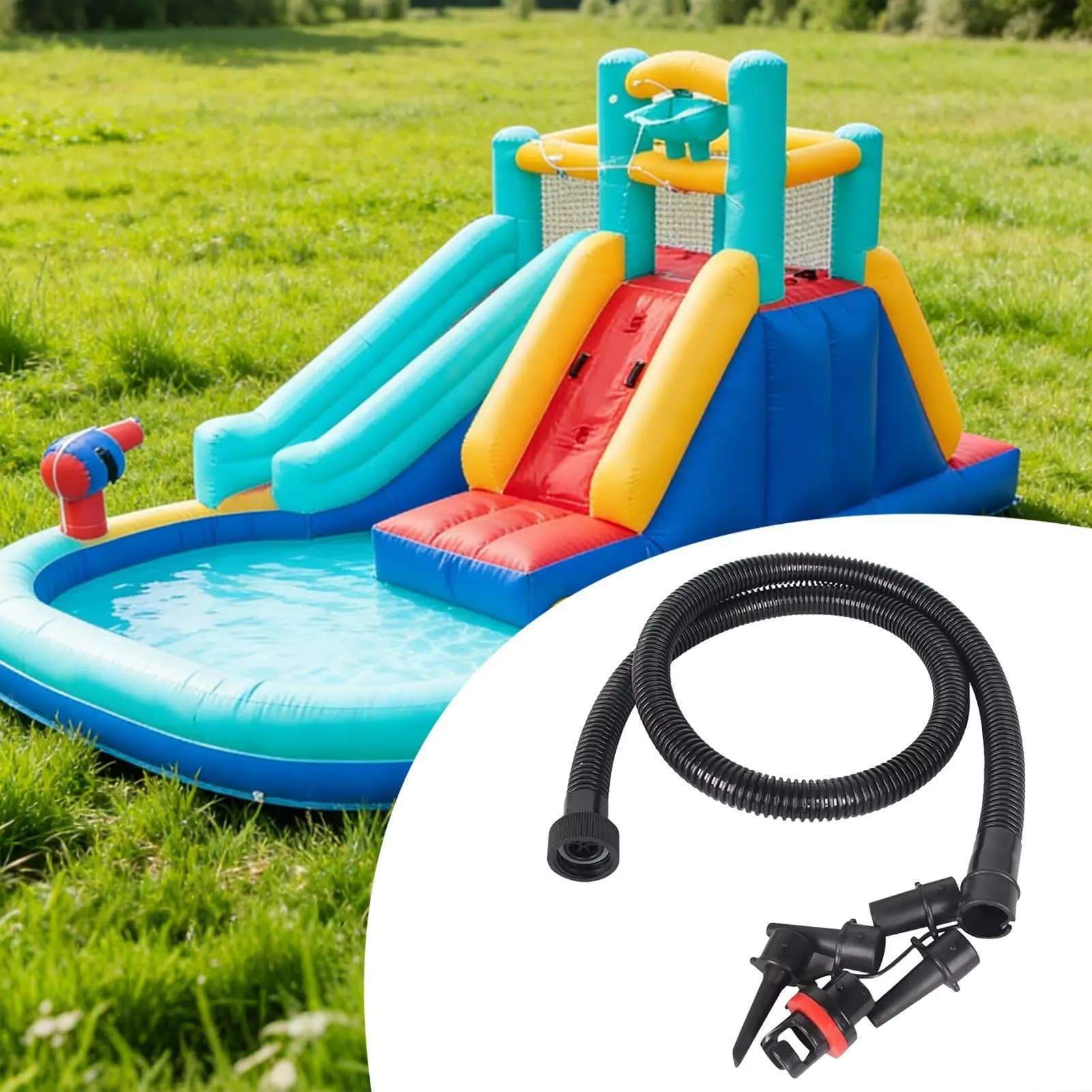 Paddle Board Pump Attachment With Nozzle Inflator Tool Surfboard Raft Air Pump Hose Set For Surfboard Pontoon Boats Kayak Tent