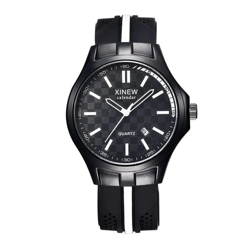 Orologio da Uomo XINEW, Orologi da Polso Casual alla Moda per Studenti e Ragazzi, con Cinturino in Gomma e Data, Orologio al Quarzo, Montre Homme, Reloj Hombre