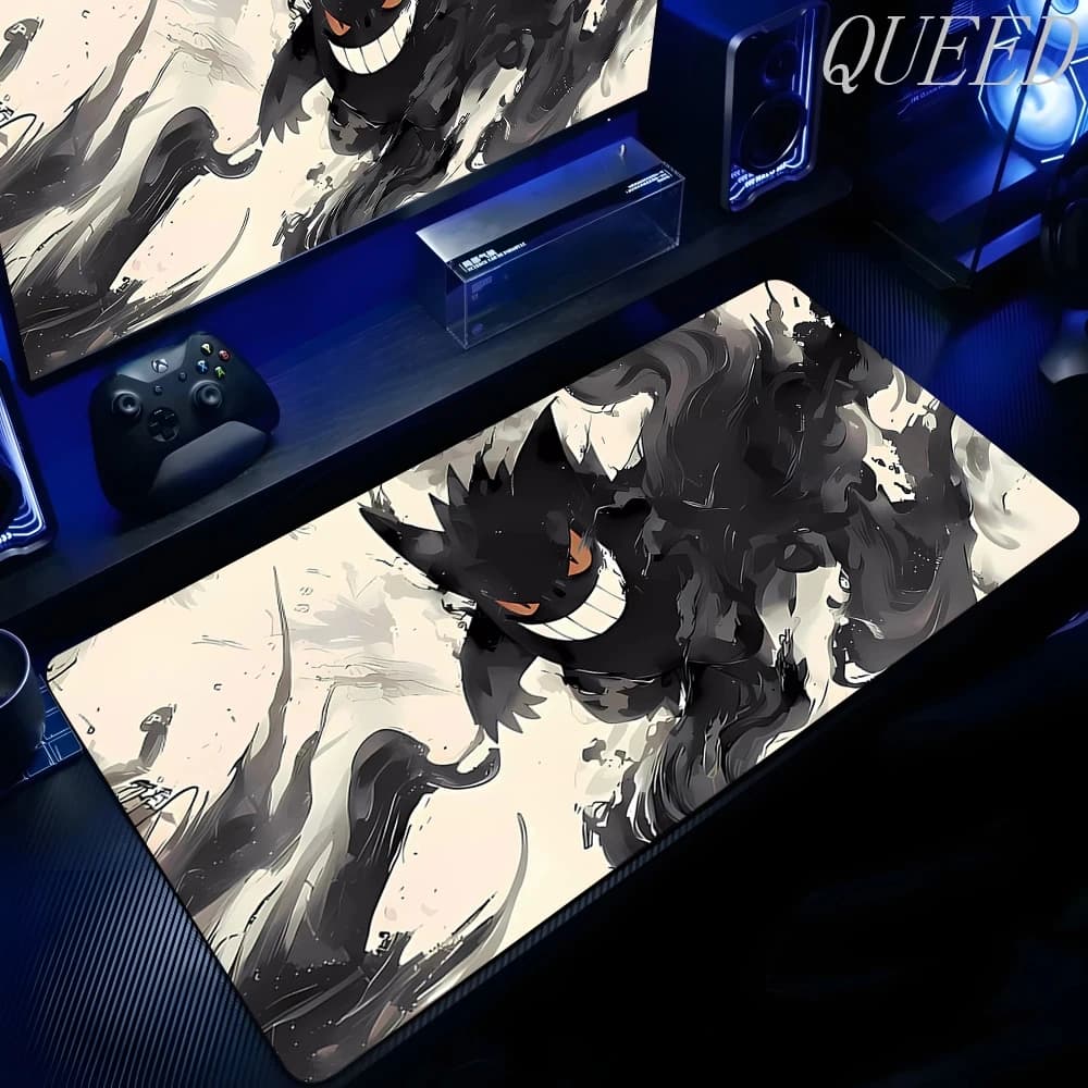 Tappetino per Mouse Professionale per eSports, con Bordo Bloccato in Gomma, Tappetino da Scrivania G-gengar, Tappetino per Tastiera P-Pokemons