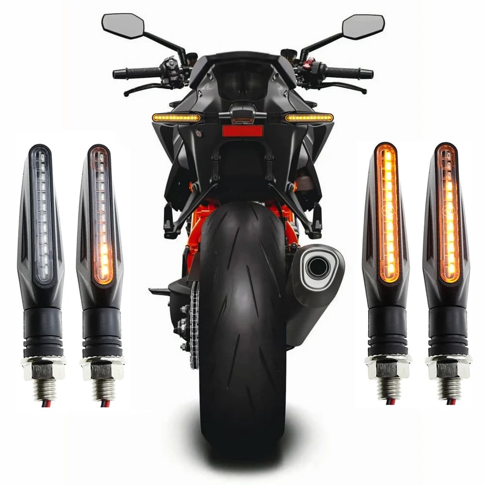 E11-mark Motorcycle Flasher LED Flowing Turn signals light for Crf 230 Fazer Ninja 400 Keeway Rkf 125 Led Arrow For Motorcycle
