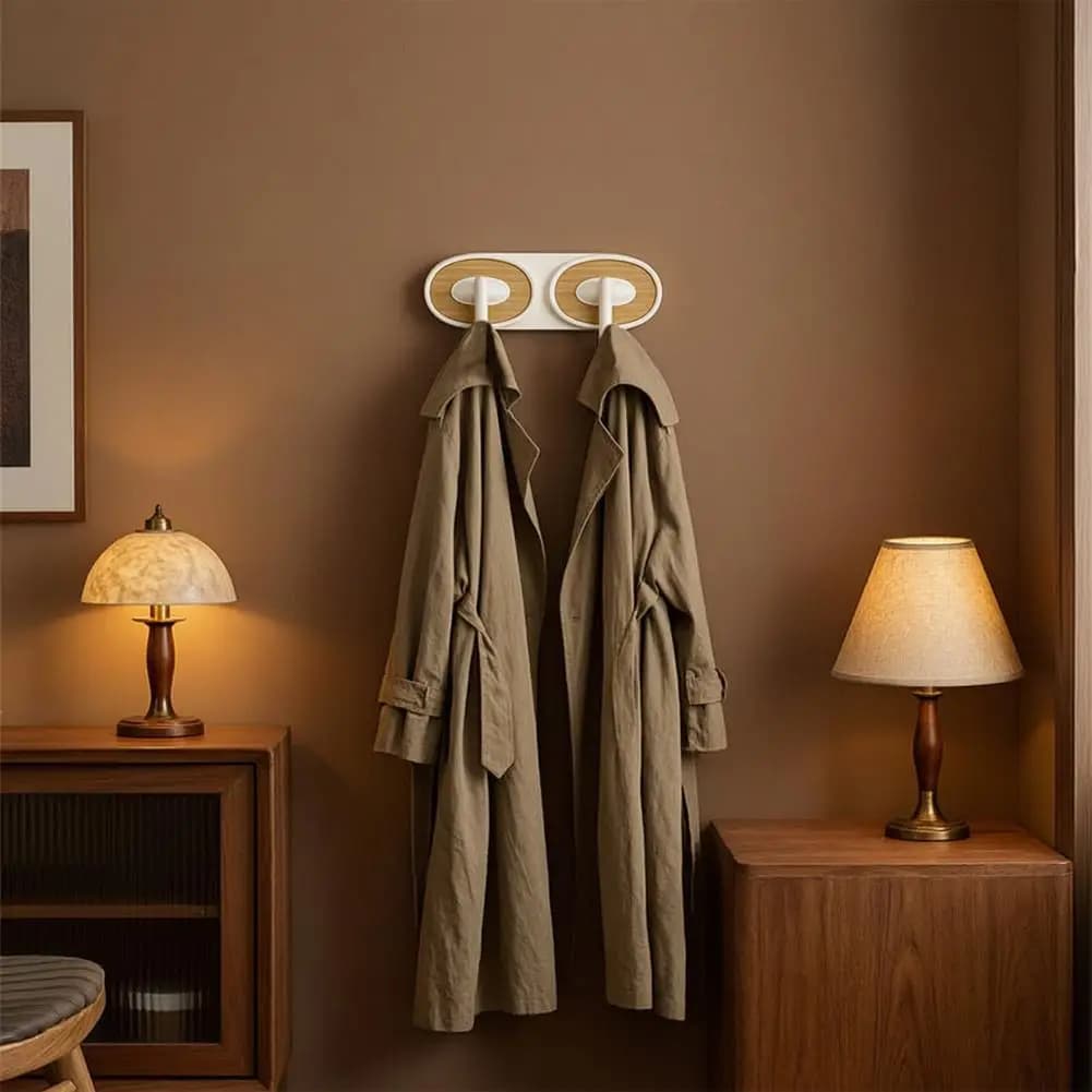 Heavy Duty Wall Hook Adhesive Wall Hook Adhesive Hook Wall Hanger with Strong Backing Retro Style Bathroom Kitchen Organizer