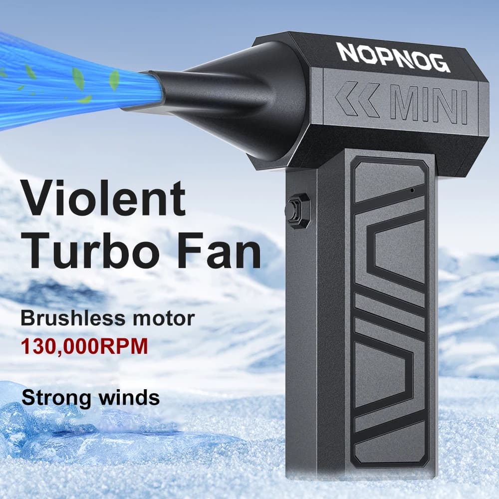 5 ugelli di uscita Spolverino elettrico Ventilatore per auto Turbo Ventilatore 130000 giri/min Strumento portatile per soffiare la pulizia della neve