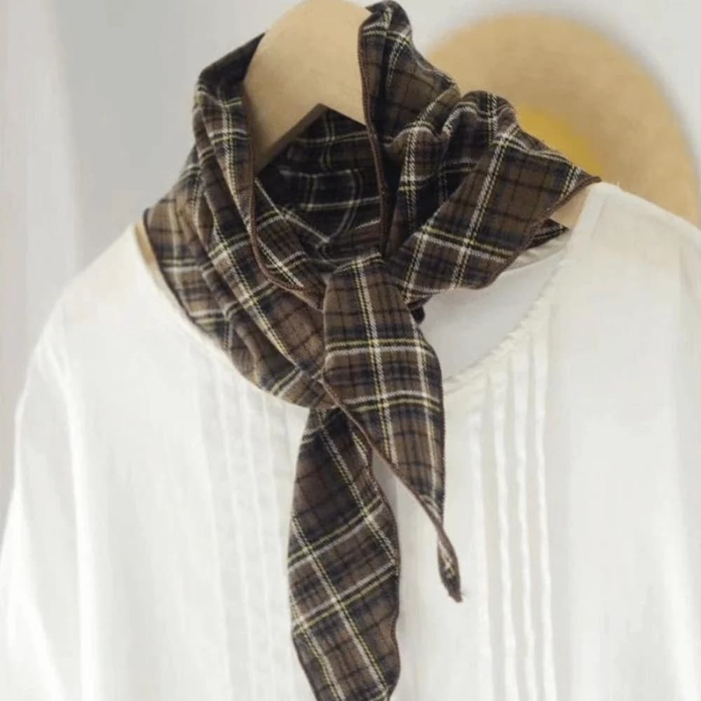 Sciarpa triangolare multifunzionale alla moda Sciarpa scozzese termica semplice e casual per accessori da donna