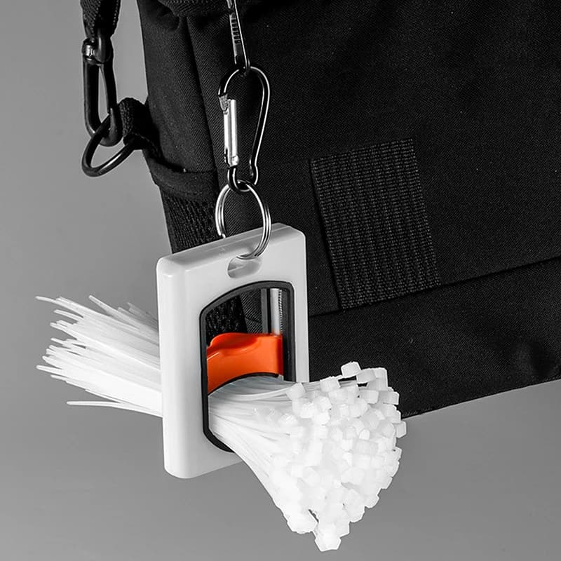Organizzatore quadrato per fascette per cavi Porta fascette per cavi portatile fluorescente Organizzatore fluorescente stabile