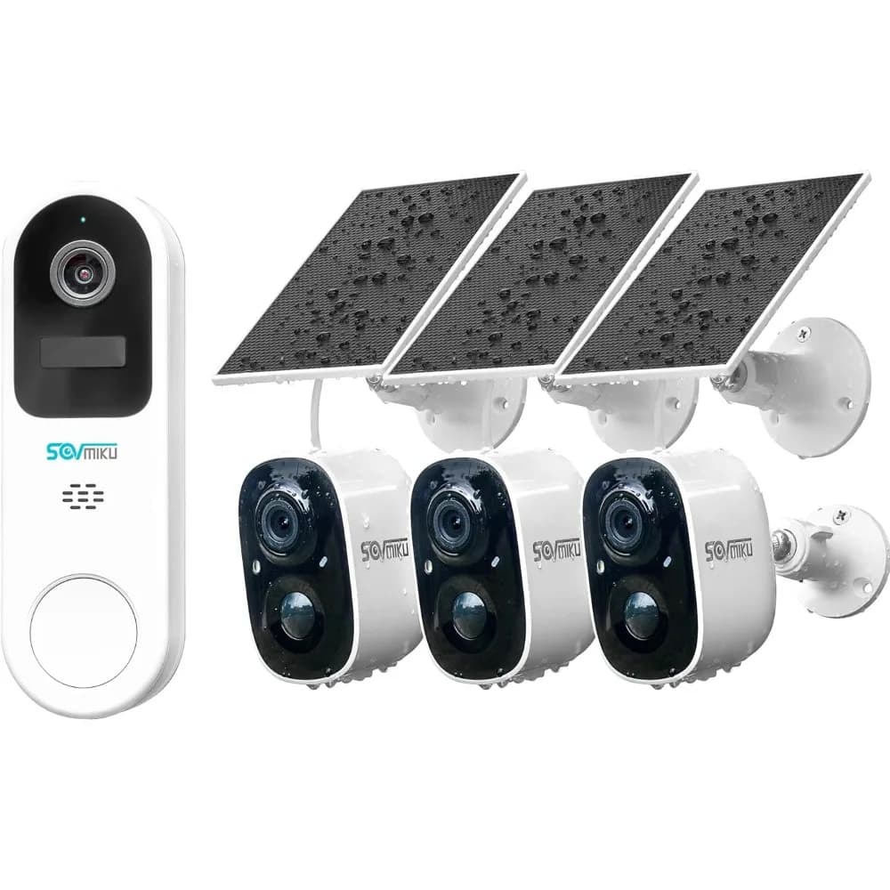 Vicohome miglior videocitofono telecamera di sicurezza solare 2K sistema esterno wireless, nessun nvr necessario, facile da configurare, rilevamento del movimento, t