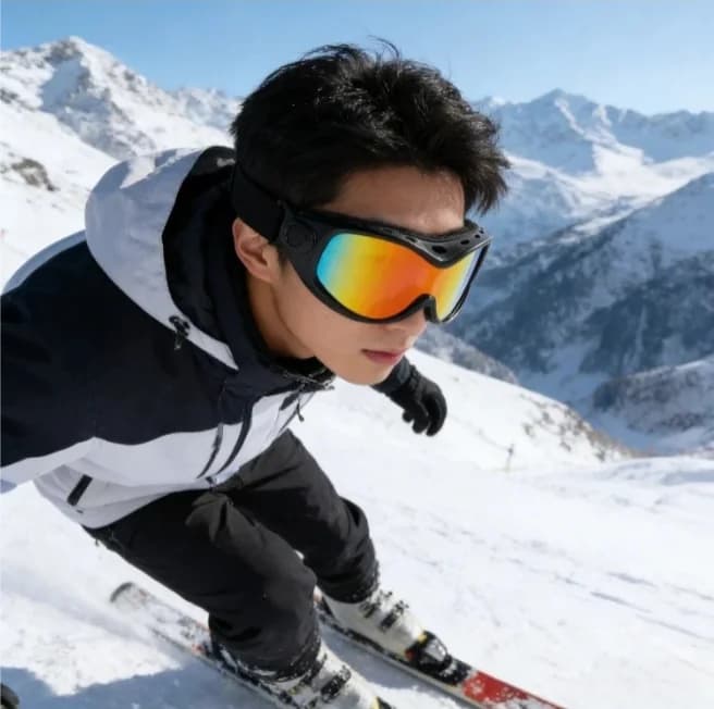 Occhiali da sci antiappannamento unisex resistenti ai raggi UV Antivento antisabbia per lo snowboard Sport all'aria aperta invernali