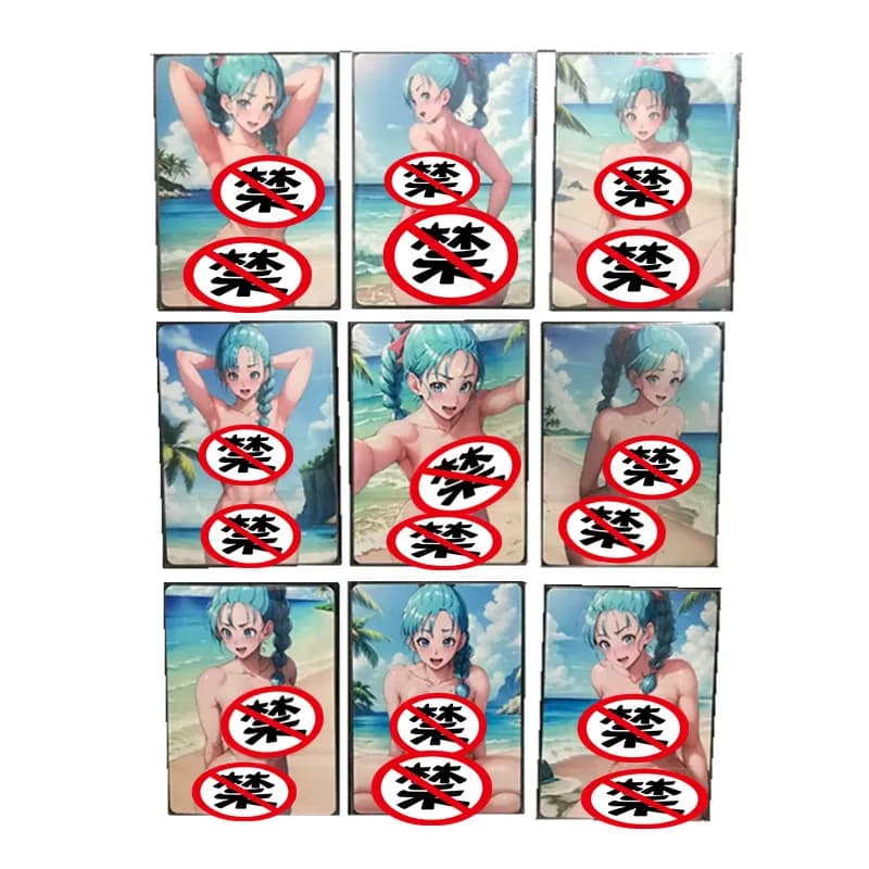 9 pz/set Anime Dragon Ball Bulma ACG Nude Sexy Card hero Beach costume da bagno serie gioco giocattolo regalo Comic Collection Card