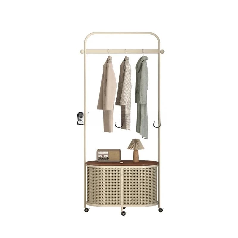 HJ Floor Hangers Bedroom Simple Luxury Light Imitation Rattan Clothes Disposable Basket Holders Hook Removable