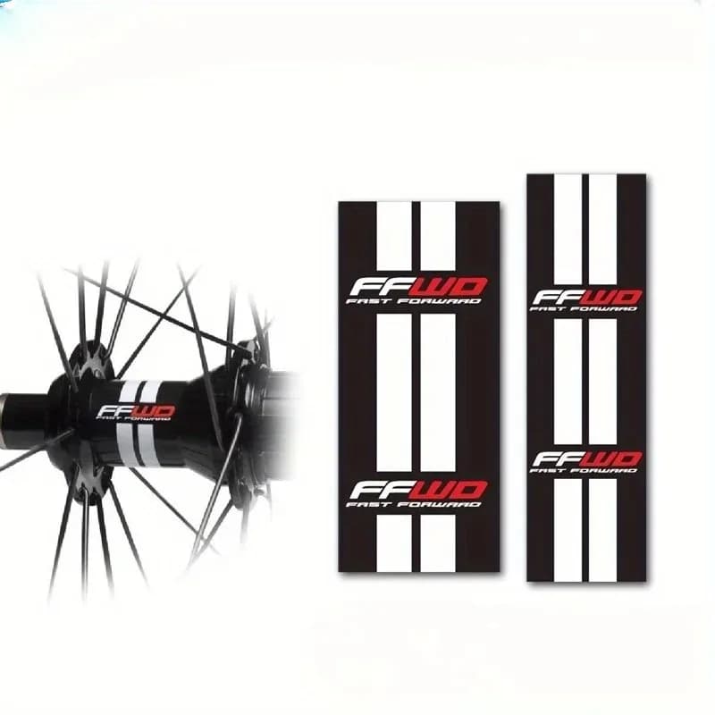 1Set Fast Forward Style Black White Stripe Waterproof Bike Decals Wheel Frame Bicycle Decor Stickers
