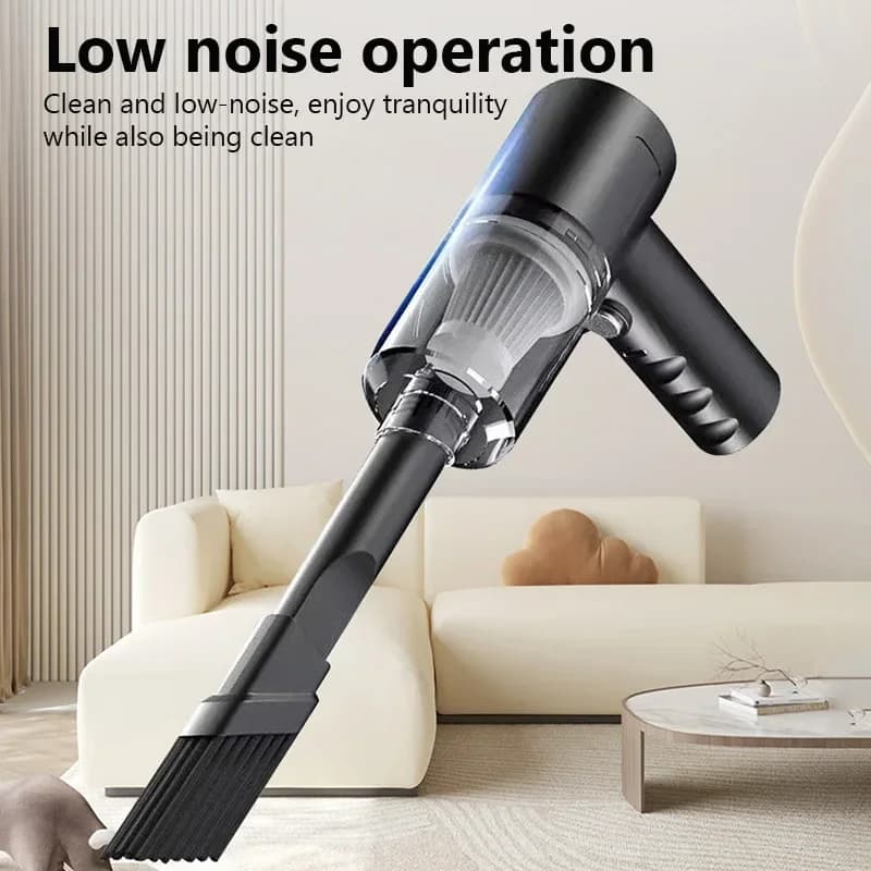 Aspirapolvere portatile wireless a doppio uso per casa e auto Aspirapolvere potente ad alta potenza Mini capsule portatili nere