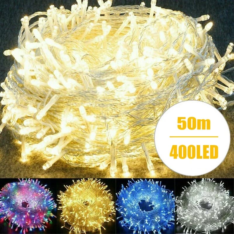 400LEDS Fairy LED String Light Festival Home Decor Outdoor impermeabile AC220V 50M Tree Light ghirlanda per festa di nozze