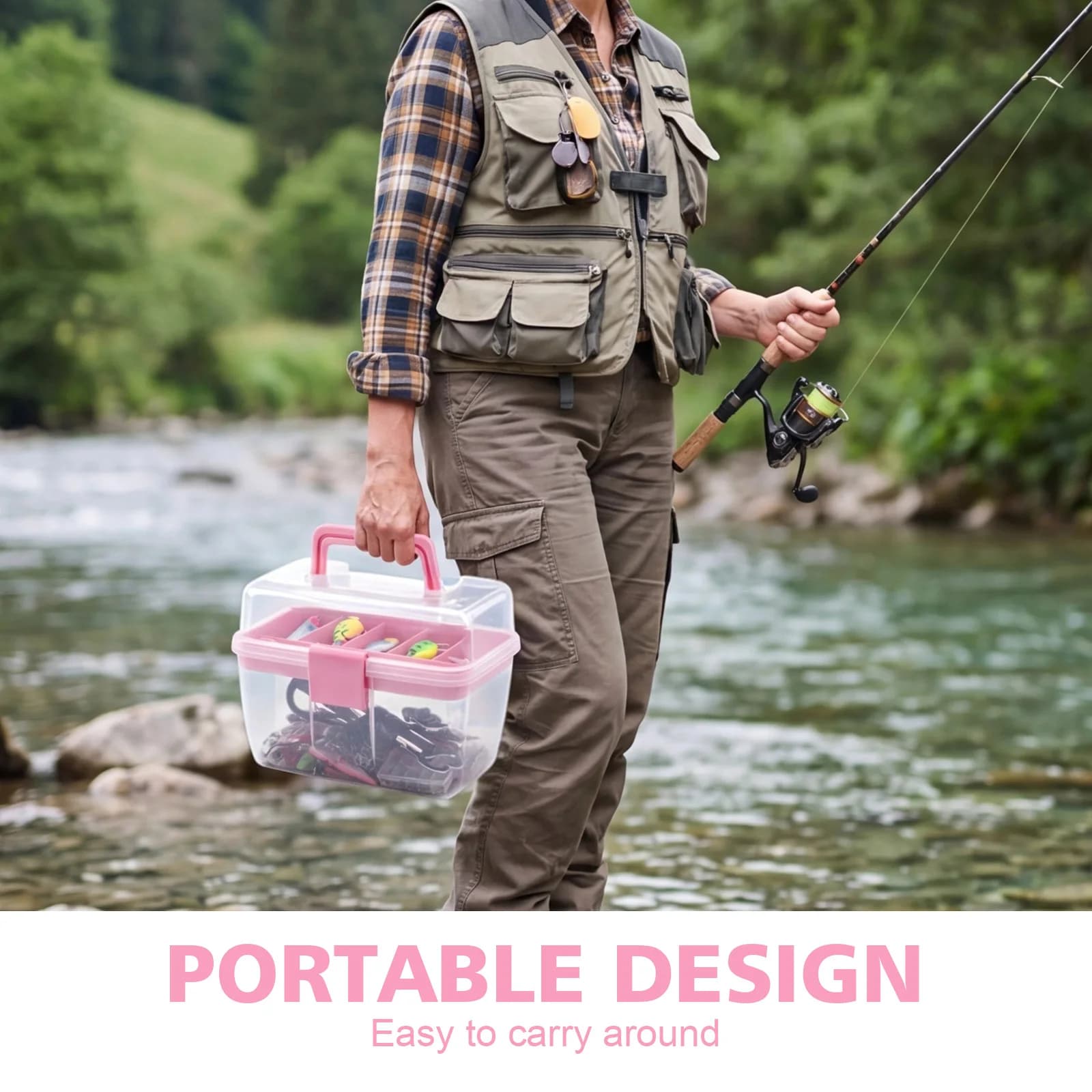 Goture Kit da Pesca 437 Pezzi: Esche, Ami, Pinze, Pinza per Pesci, Bilancia Digitale, Scatola Portatile Tutto-in-Uno per Pescatori