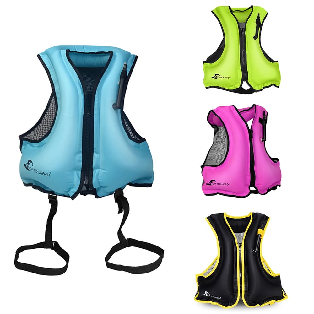 Giubbotto di Salvataggio Gonfiabile per Adulti, per Nuoto, Nautica, Snorkeling, Surf, Sport Acquatici, Giubbotti Salvagente per la Sicurezza in Acqua