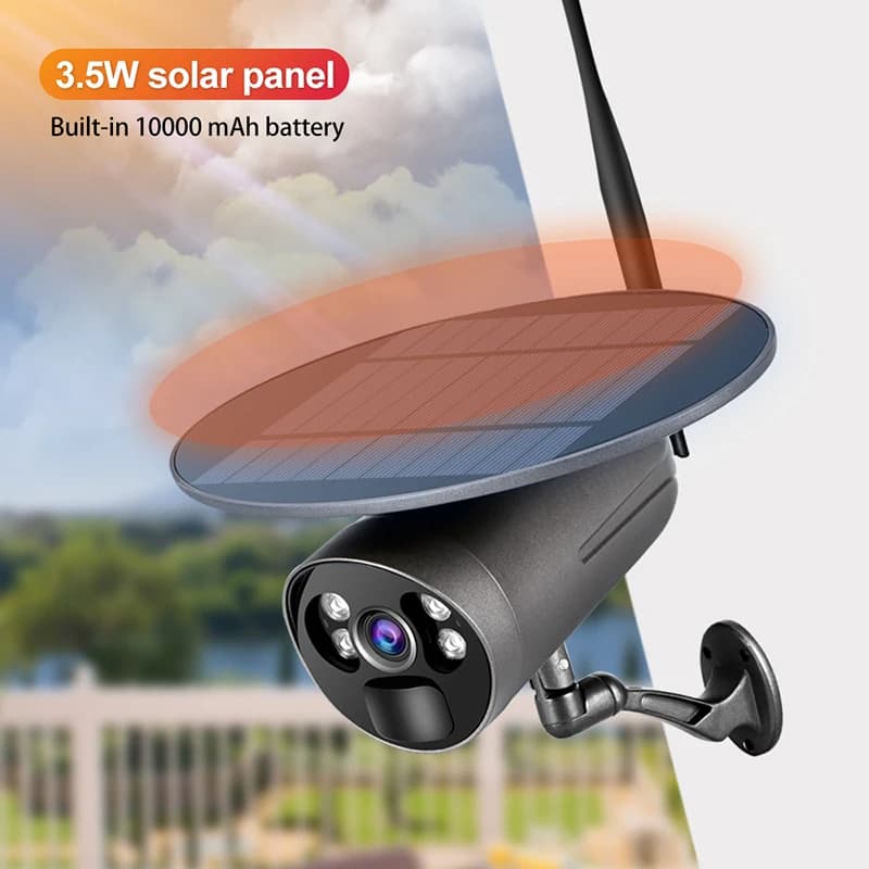 Solar Camera Monitoring Webcam for 3 MP Wireless IP Smart Home YourAn 4G
