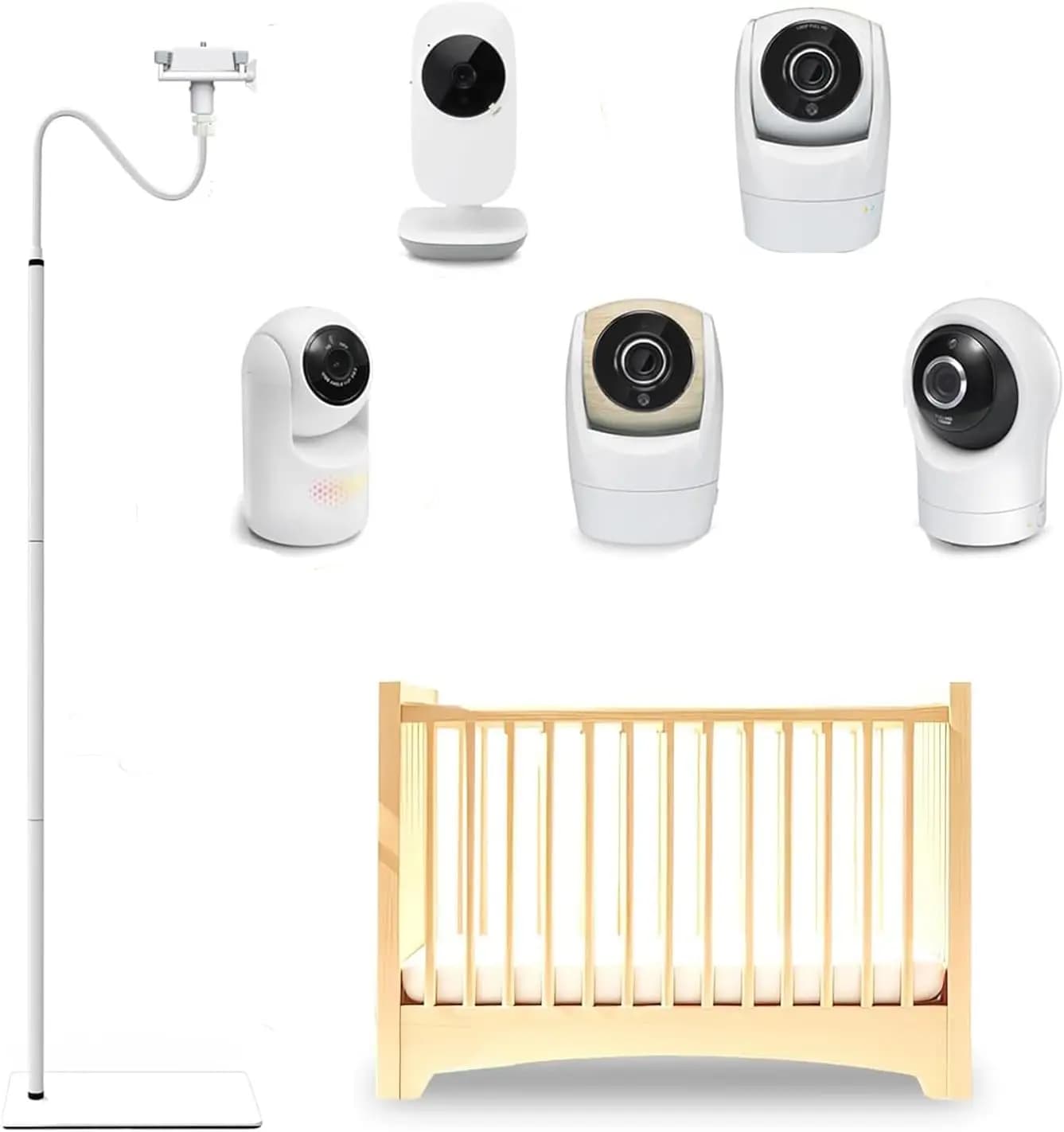 Supporto da pavimento per baby monitor regolabile in altezza da 86 pollici, compatibile con Vtech VM819, VM901, Advanced HQ Max, RM7764HD, RM5467HD