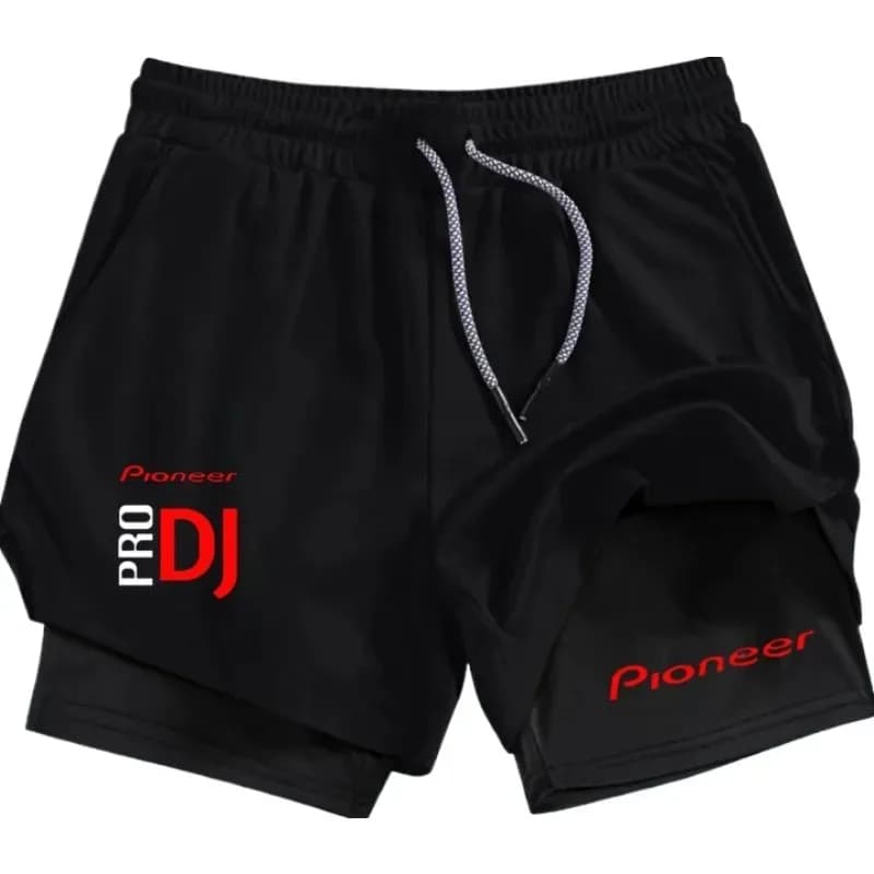Performance Summer Mens 2-in-1 Running Jogging Sportswear Fitness High Elasticity Double Layer Short Training Breathable Cycling