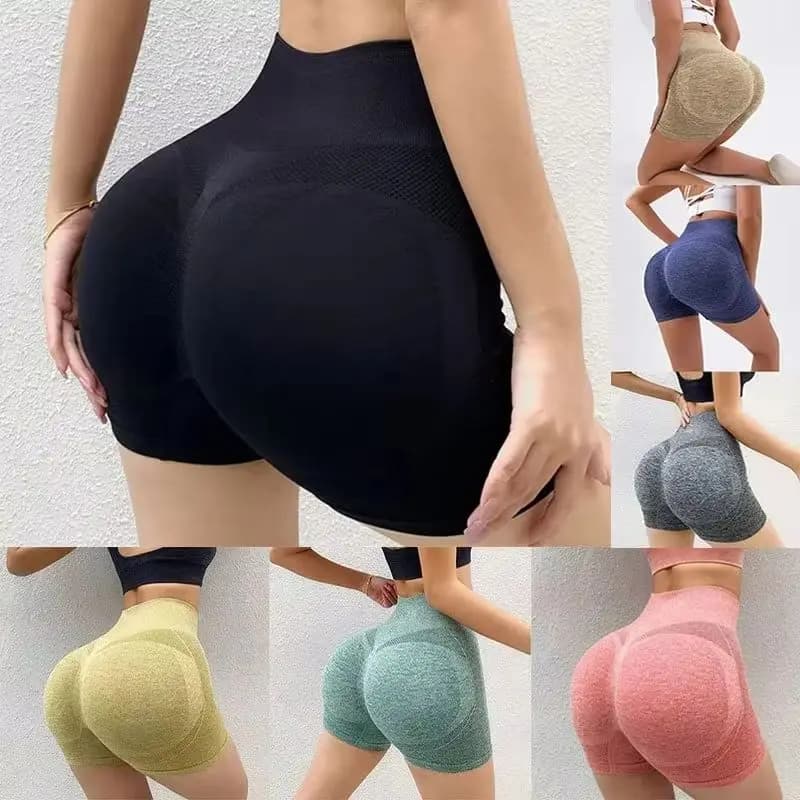 1 paio di pantaloncini sportivi da donna, nuovi, per ciclismo, jogging, fitness, a vita alta, push-up, leggings da palestra, abbigliamento yoga da donna