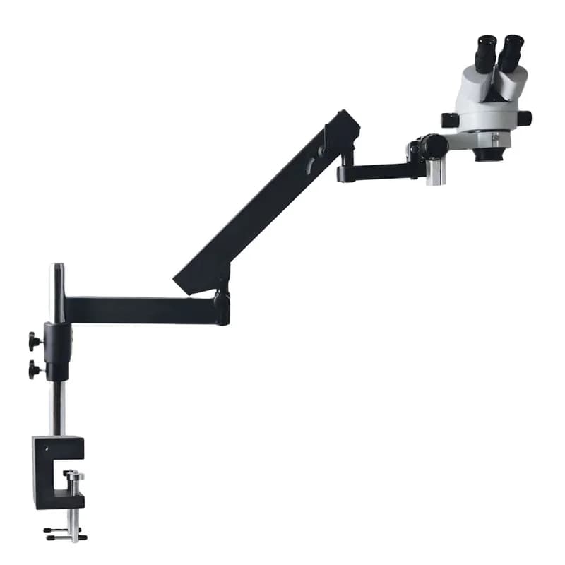 Supporto Telescopico Universale a Braccio Oscillante 360 Gradi per Microscopio Trinoculare 7-45X, Fissaggio Universale Curvo Lungo A3