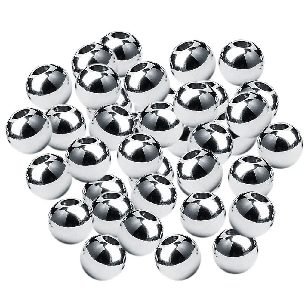 Jewelry Accessories Stainless Steel Spacer Beads 8mm DIY Crafts Supplies for Beaded Necklaces Bracelets Earrings Making