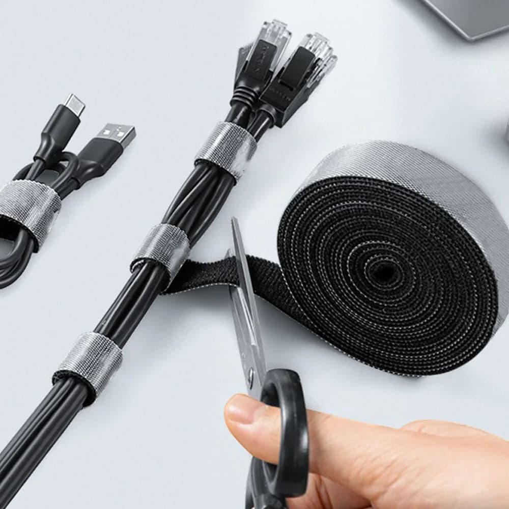 1/5M Tearable Ties Cable Organizer Winder Wire Protector Cable Management For Phone Mouse Earphone Cable Holder Cord Protection