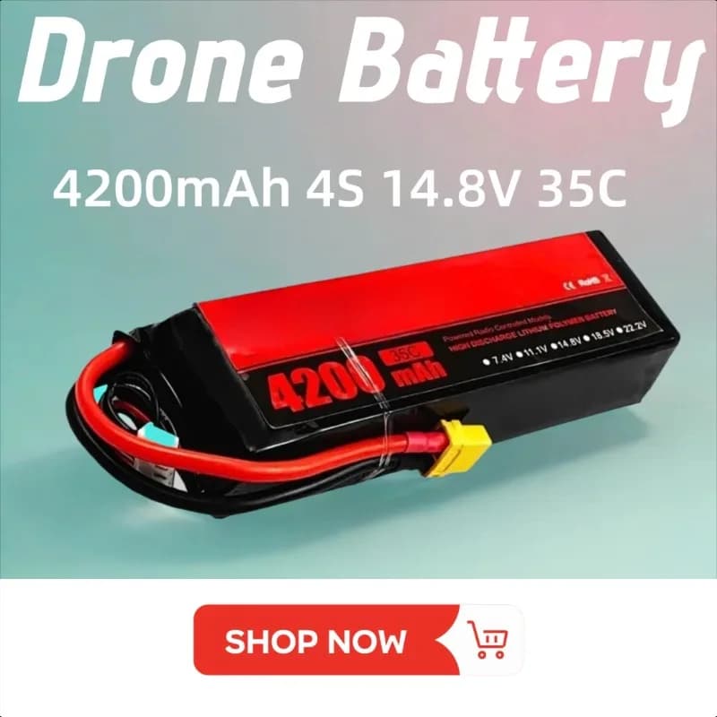 Batteria LiPo 4200mAh 4S 14,8V 35C per batteria drone da corsa FPV per elicottero RC Quadcopter con T/XT60