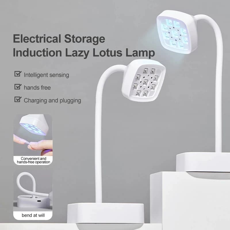 Mini LED UV table lamp Rechargeable nail lamp 360 ° Folding gel nail polishing lamp Wireless hair dryer for quick drying manicure salon