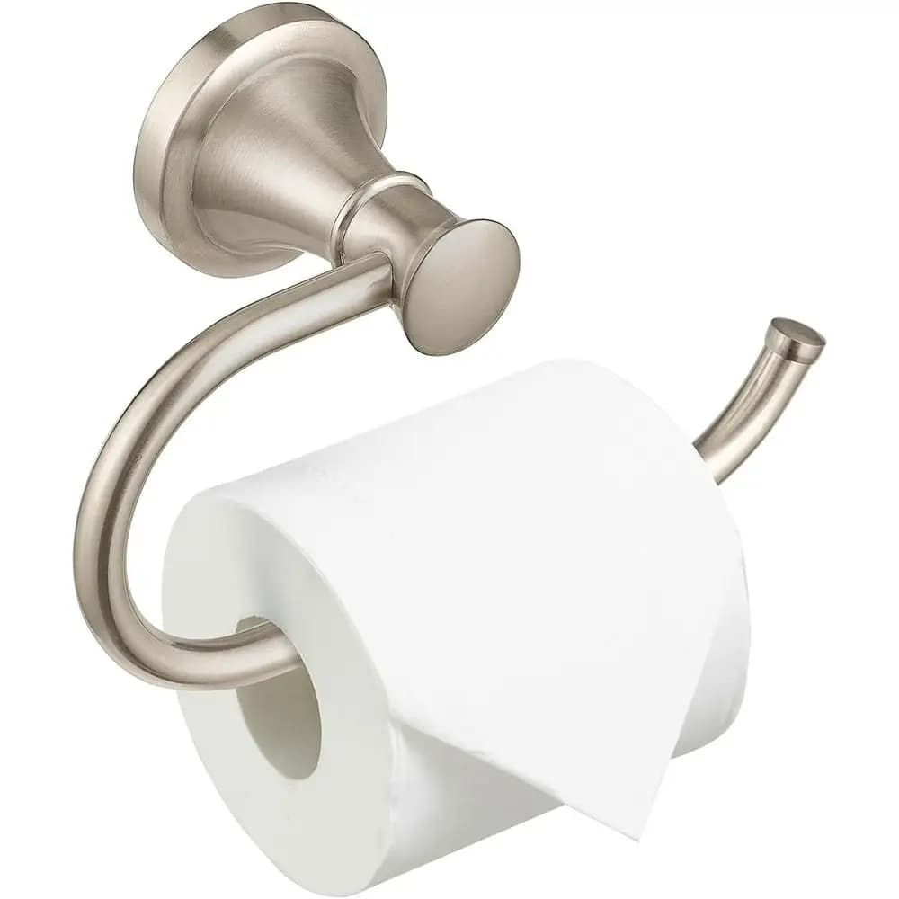 Wall Mounted Toilet Paper Holder, Brushed Nickel Finish, Rustproof Bathroom Accessory