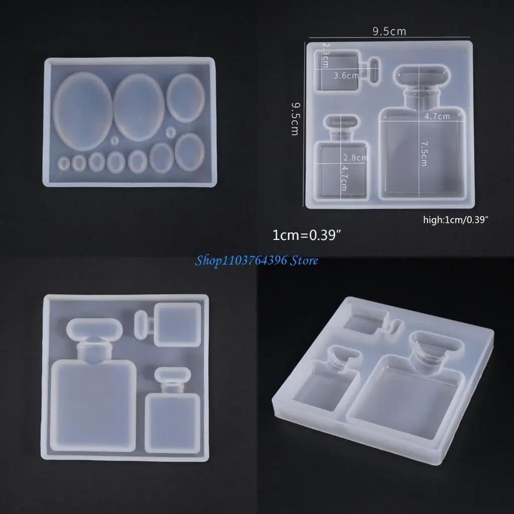 Stampo in silicone facile da pulire Stampo per accessori per piccole bottiglie profumo Stampo per accessori per gioielli per