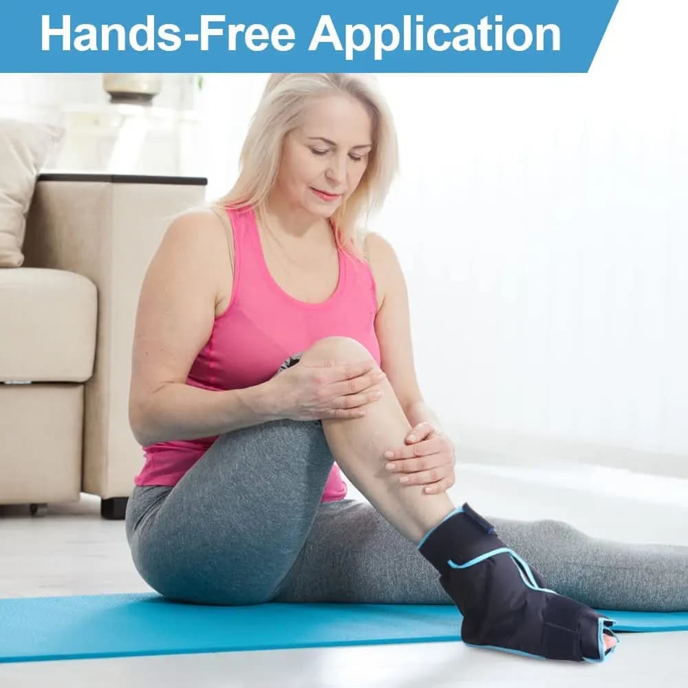 1 pz caviglia piede impacco di ghiaccio avvolgere per lesioni gel riutilizzabile impacco caldo freddo terapia piede tutore supporto per alleviare il dolore distorsione