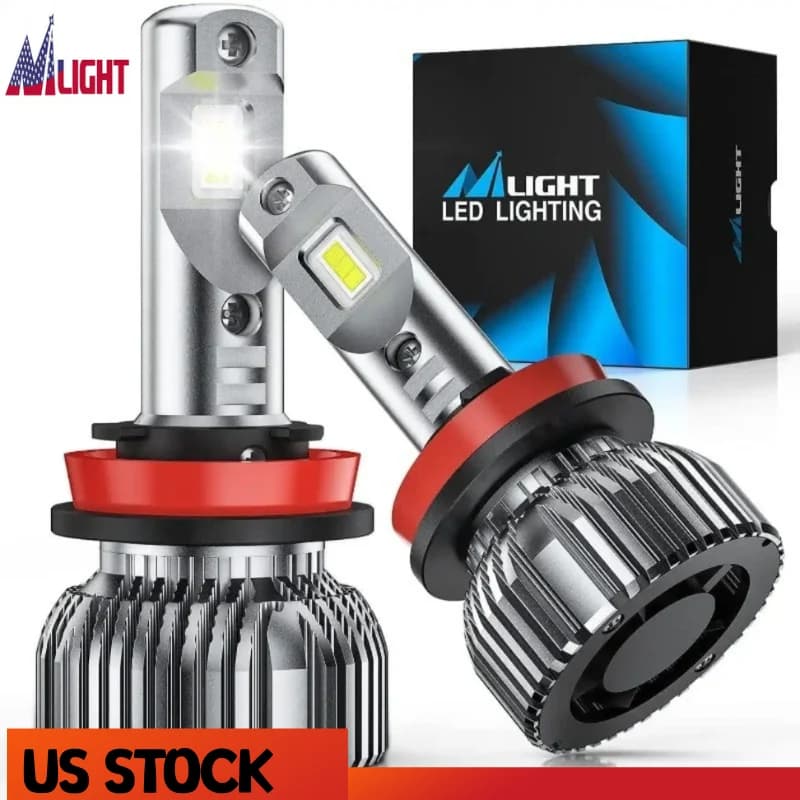 Nilight - 2 Lampadine LED per Fari, Luci Rimovibili per Jeep SUV, 30W Super Luminose, Fari Auto H11 H8 H9, Accessori Toyota