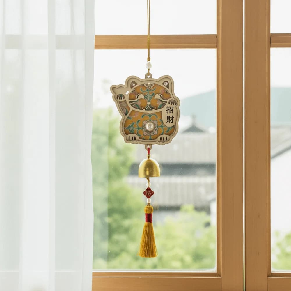 DIY Wind Chime Pendant Unfinished Handmade Song Jin Wind Chime Material Kit Double Sided Handcrafted