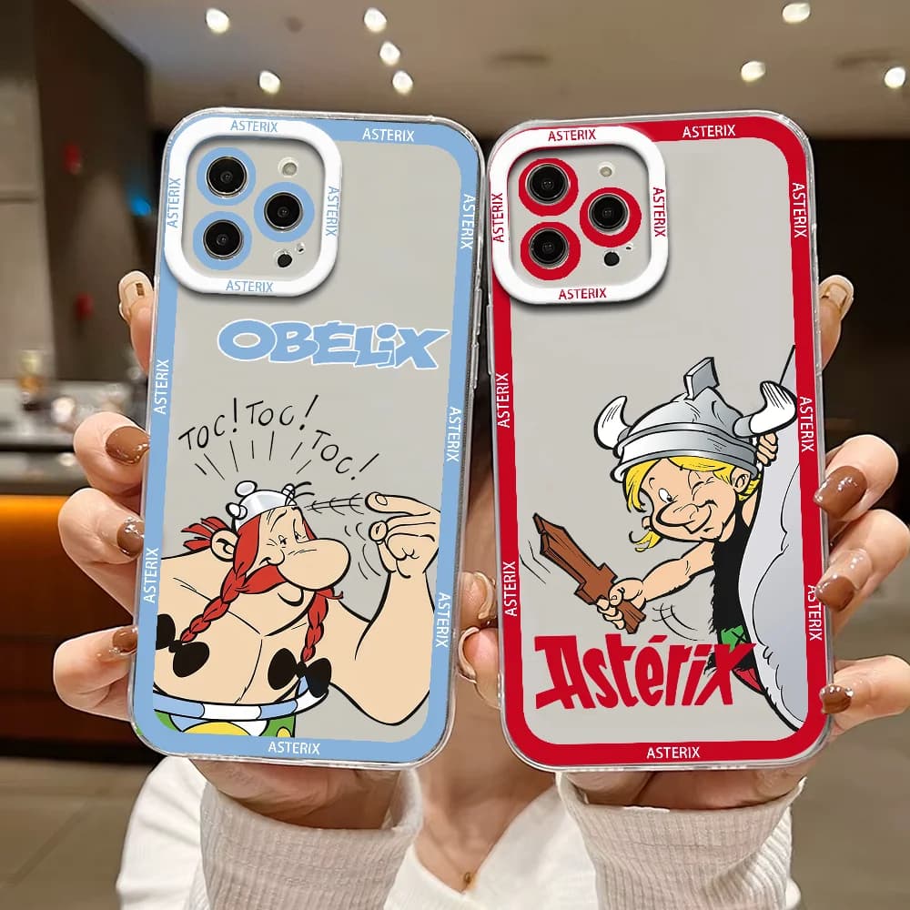 A-Asterix E-Et Obelix Manga Cassa Del Telefono Per IPhone 12 11 13 14 15 16 17MINI Max Pro Plus Antiurto Morbido Trasparente Della Copertura Posteriore Coque