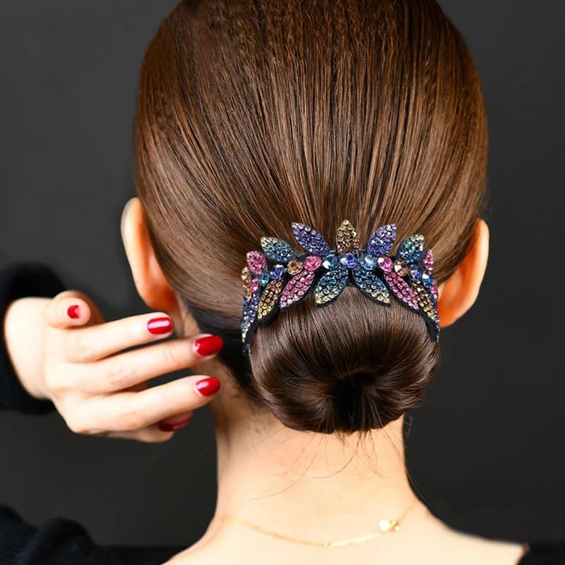 Moda cristallo strass forcina panino artiglio dei capelli clip coda di cavallo fibbia fermaglio per capelli espandi accessori per capelli per le donne mollette