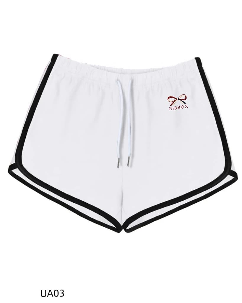 Women's Cotton Print Casual Shorts Elastic Belt Drawstring Running Casual Summer Dolphin Pants Gym Sports Casual Shorts