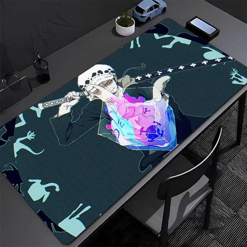 Gaming Extended Mouse Pad one piece Law Anime Desk Mats Non-Slip PC Gamer Accessories Large Rubber Mousepads Laptop Keyboard Mat