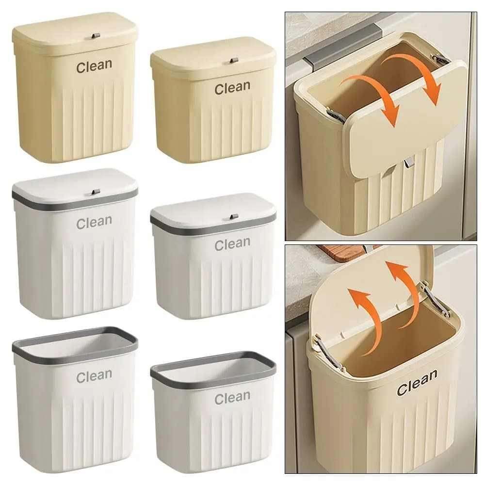 1 Pezzo Nuovo Contenitore per Compost da Cucina con Coperchio, Sottolavello, 8.5L/12L, Bidone Appendibile per Rifiuti